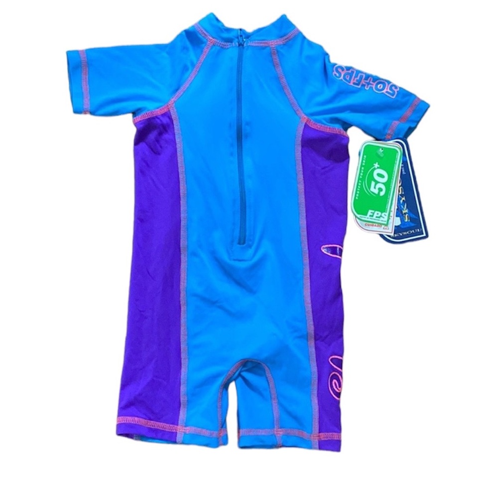 New Skysoul Baby Rash Guard One Piece SPF50 Girls  size 1 year